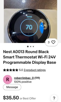 Nest Thermostat Model A0013