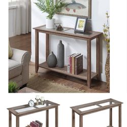 Tempered Glass Top High Quality New Wooden Console Table