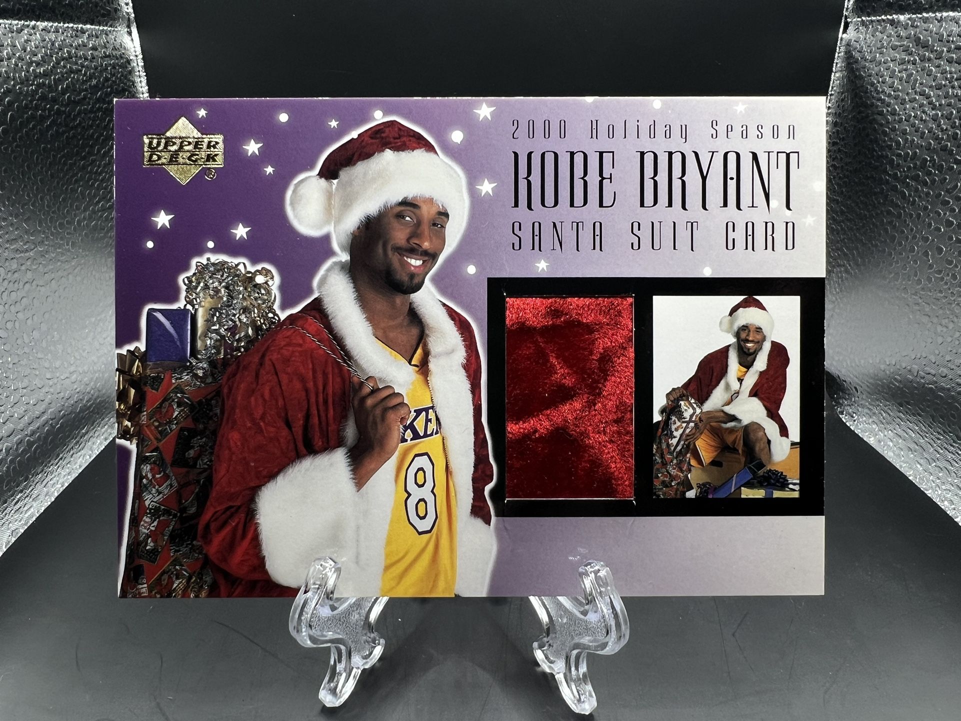 Kobe Bryant 2000 Santa Suit Patch Relic RARE Jumbo Card W/ Upper 