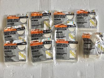 NEW 10 Packs Frost King Plastic Foam Electric Outlet / Switch  Sealers Fire Retardant 
