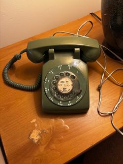 Vintage Green Rotary Dial Telephone