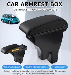 Honda Fit Jazz Car Armrest Box 2009-2013 Honda Fit Jazz Center Console Double