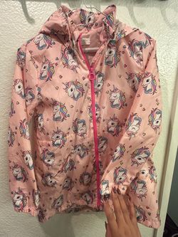 New Girls adjustable rain jacket size 9-10yrs