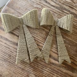 Twine covered bows hard wire