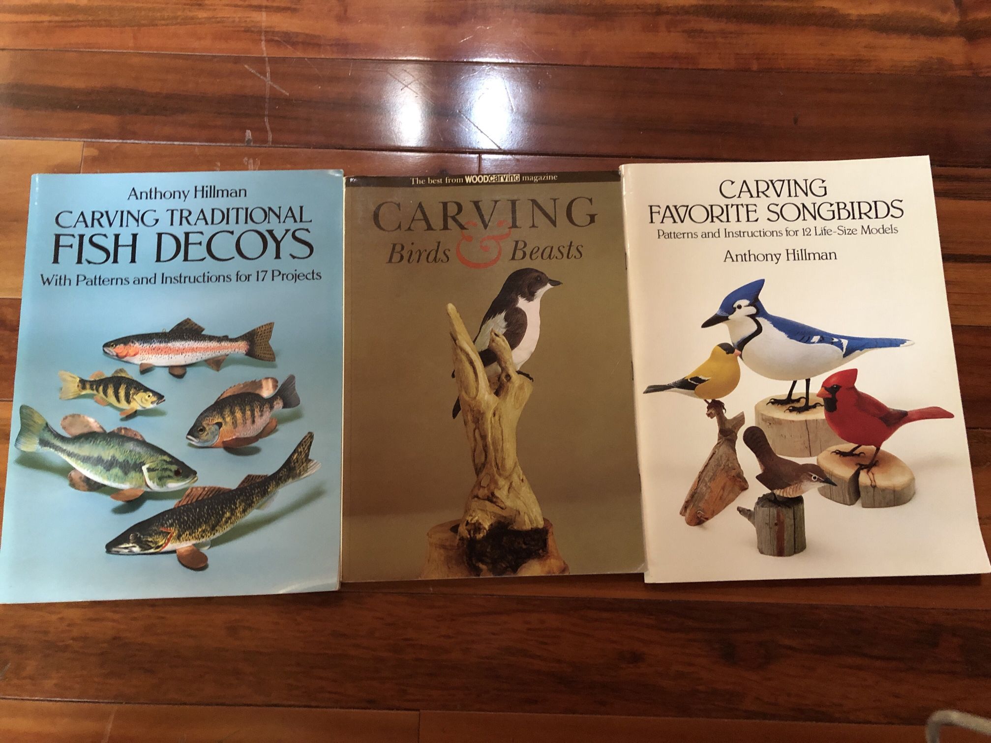 Anthony Hillman Bird & Fish Wood Carving Books