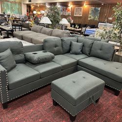 Sectional With Ottoman