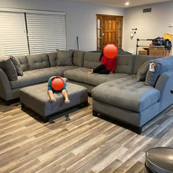 Cindy Crawford 3 Pc Left Arm Chaise Sectional