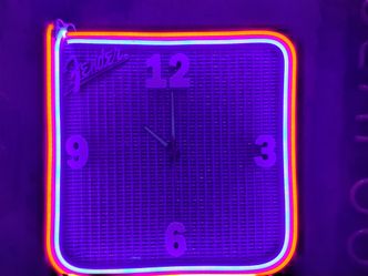 Fender Amplifier Neon Clock
