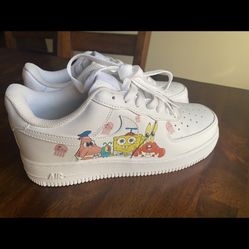 Custom Spogebob Shoes Size 8 W brand New