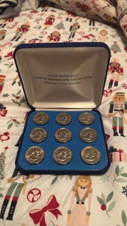 Susan b Anthony one dollar coins collectors set