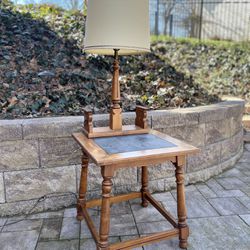 Tell City Chair Company End Table W/ Lamp