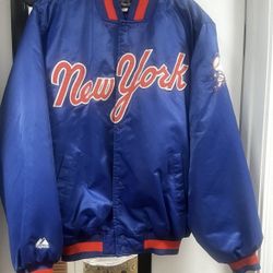Majestic Satin New York Mets Jacket