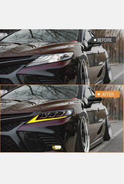 Lexus style For 2018-2024 Upgraded Toyota Camry 8th gen LED Headlight W/3 Lens LH Side
