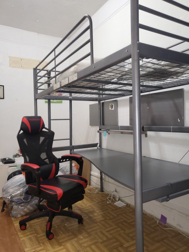 Bunk Bed With Desk And Game Chair