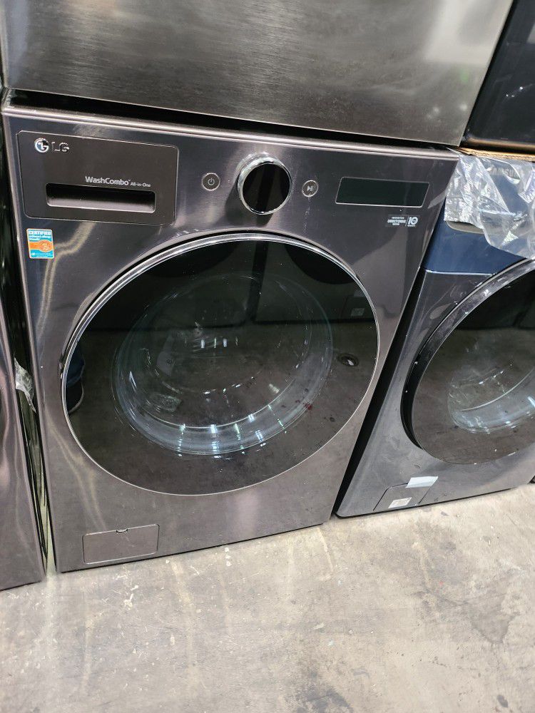 LG Front Load Set Washer And Dryer Silver New 