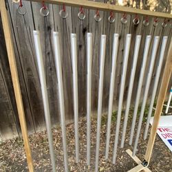 Set Of 11 Healing Planetary Tuned Chimes W Stand