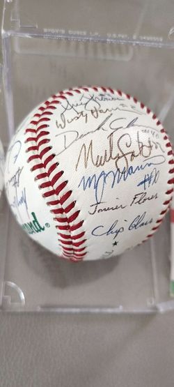 1994 College World Series Oklahoma Sooners Autographed Signed Team Baseball with Stub.