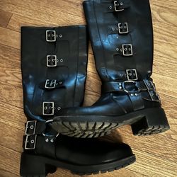 Black Buckled Boots 