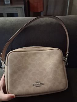 Tan coach purse