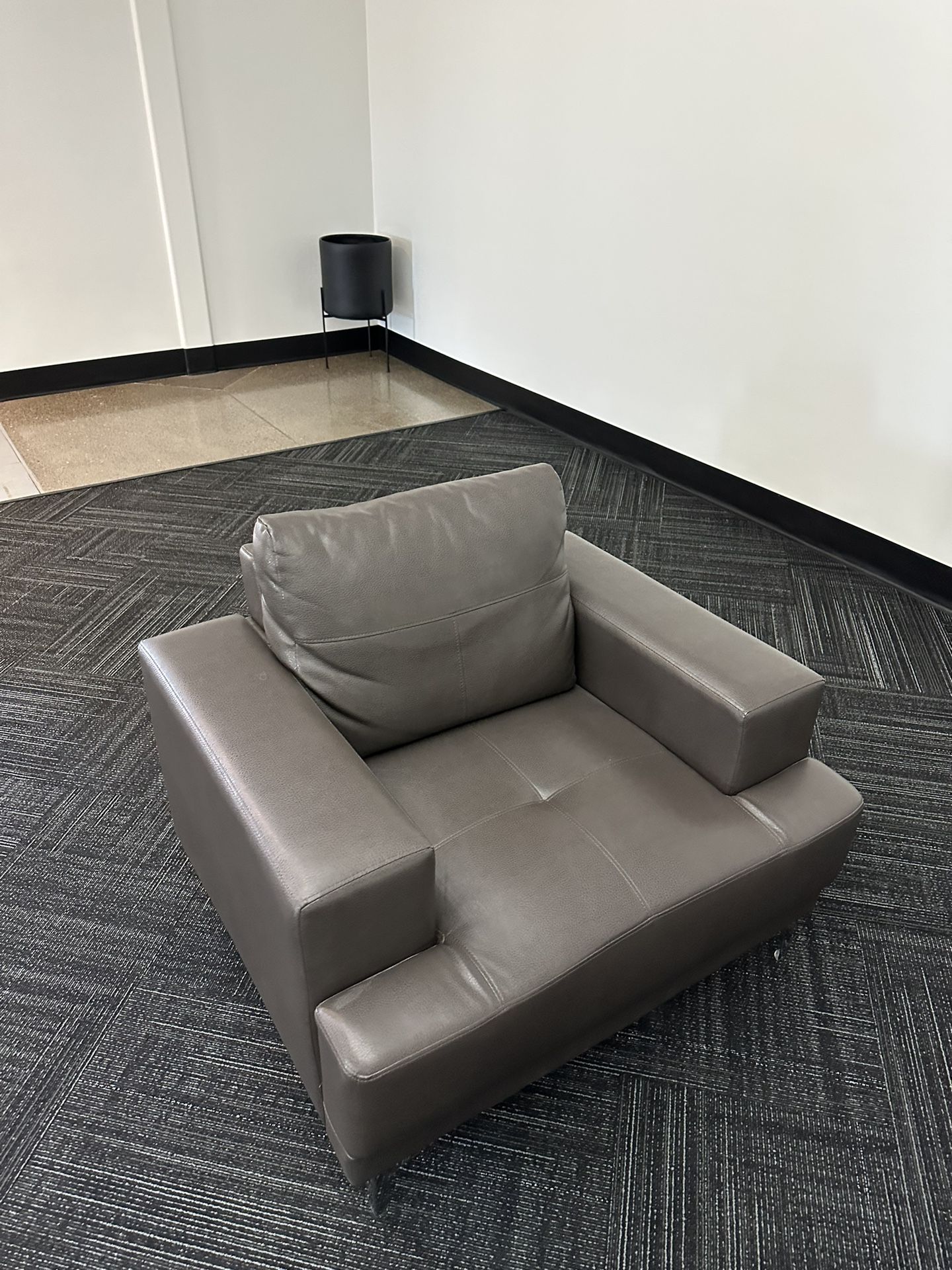 Gray Leather Couch