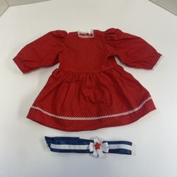 American Girl Pleasant Co Addy’s Patriotic Party Dress - Sash Retired No Scroll