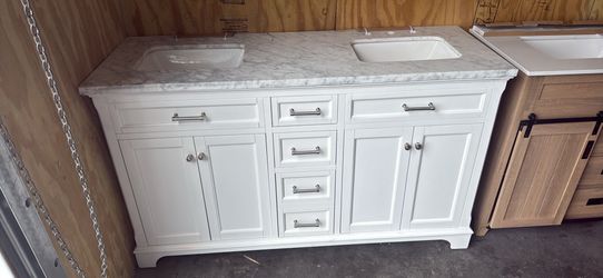 🛁 Allen + Roth Roveland 60” Double Sink Bathroom Vanity
