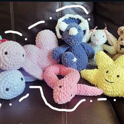 Crochet Plushies, Hair Accessories, Mesh Bags, Etc.