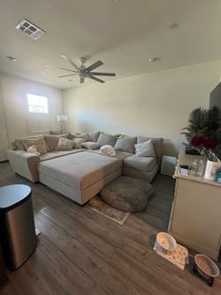 Sectional with ottoman