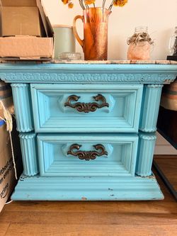 Lounge lizard 2014 baby blue turquoise nightstand dresser