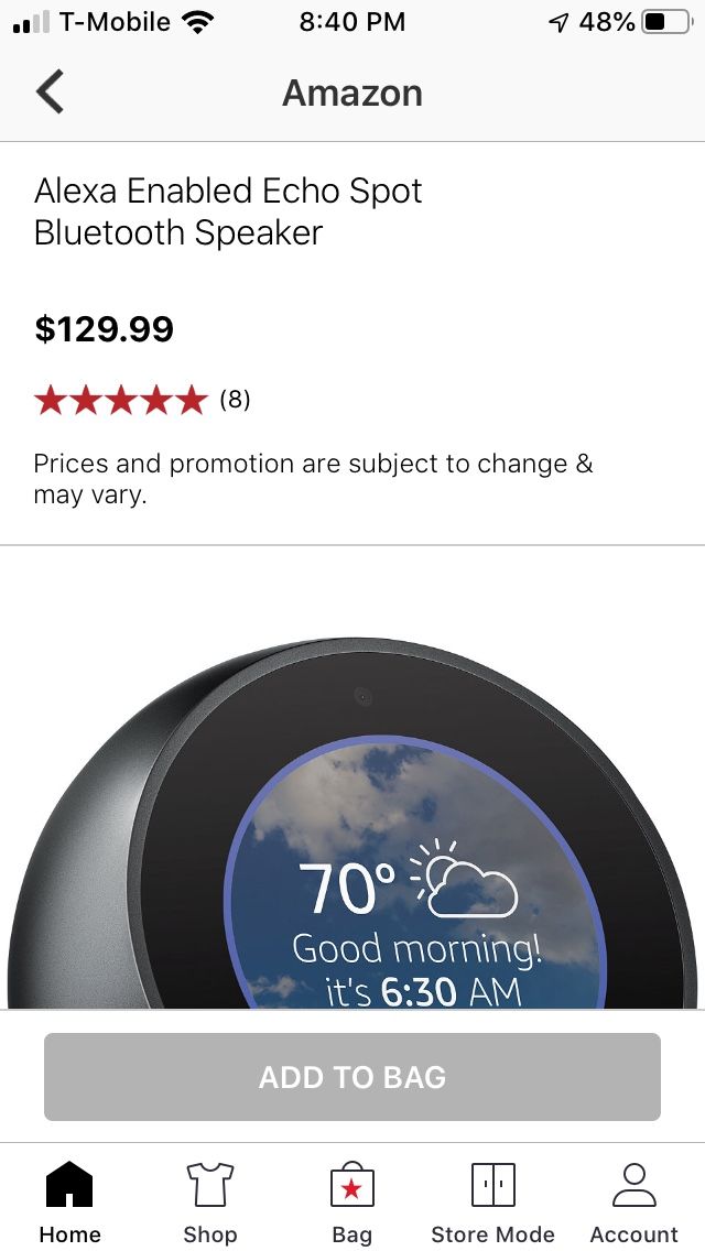 Echo spot