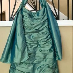 Price Reduction - New Elegant Strapless Dress With Matching shawl