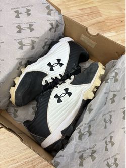 Black and White Baseball Cleats