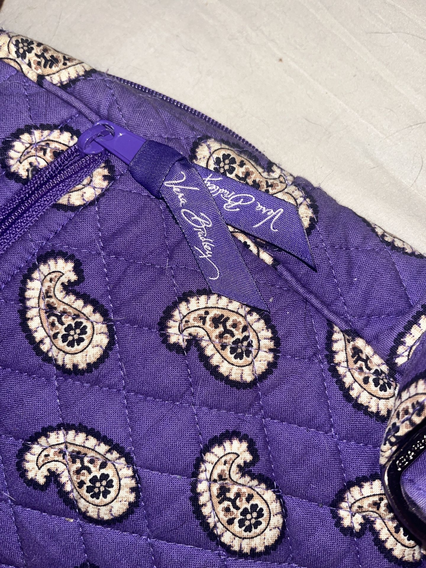 Vera Bradley Purple Paisley Quilted Mini Backpack 