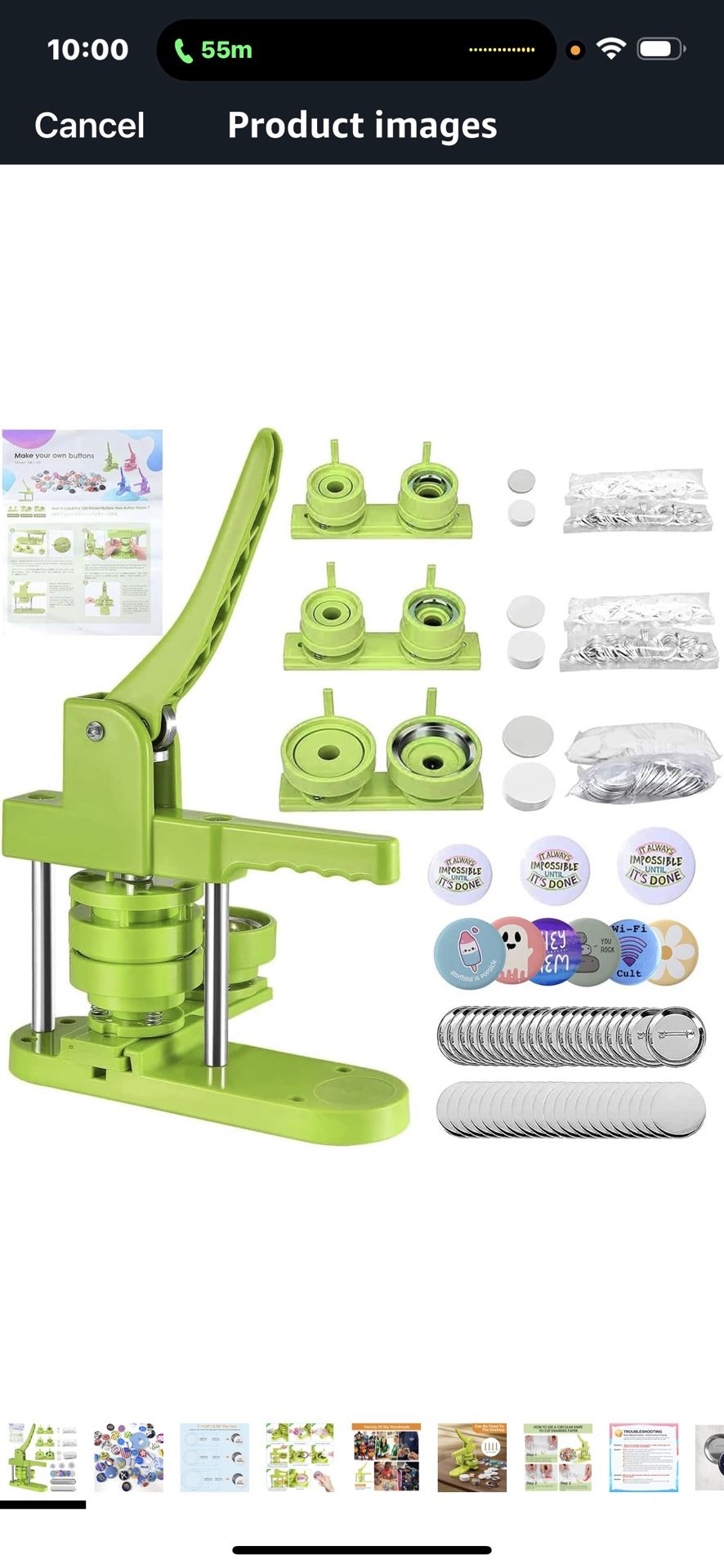 Button Maker Machine Multiple Sizes 400pcs
