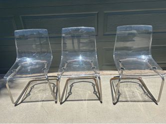 FREE - (3) Indoor/Outdoor Clear Chairs