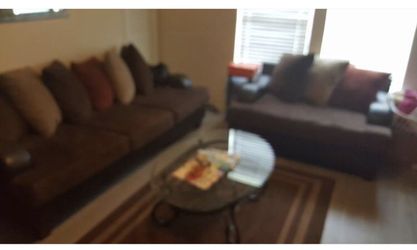 Sofa,Love seat, ottoman and rug MUST PICK UP