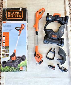 BLACK And DECKER 3 in 1 Compact Lawn Mower, String Trimmer, Edger KIT with 1 battery and Charger