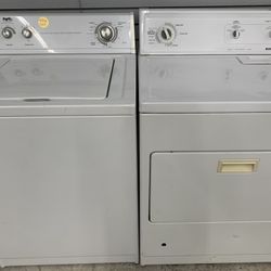 Washer & Dryer Mix Match In White Used