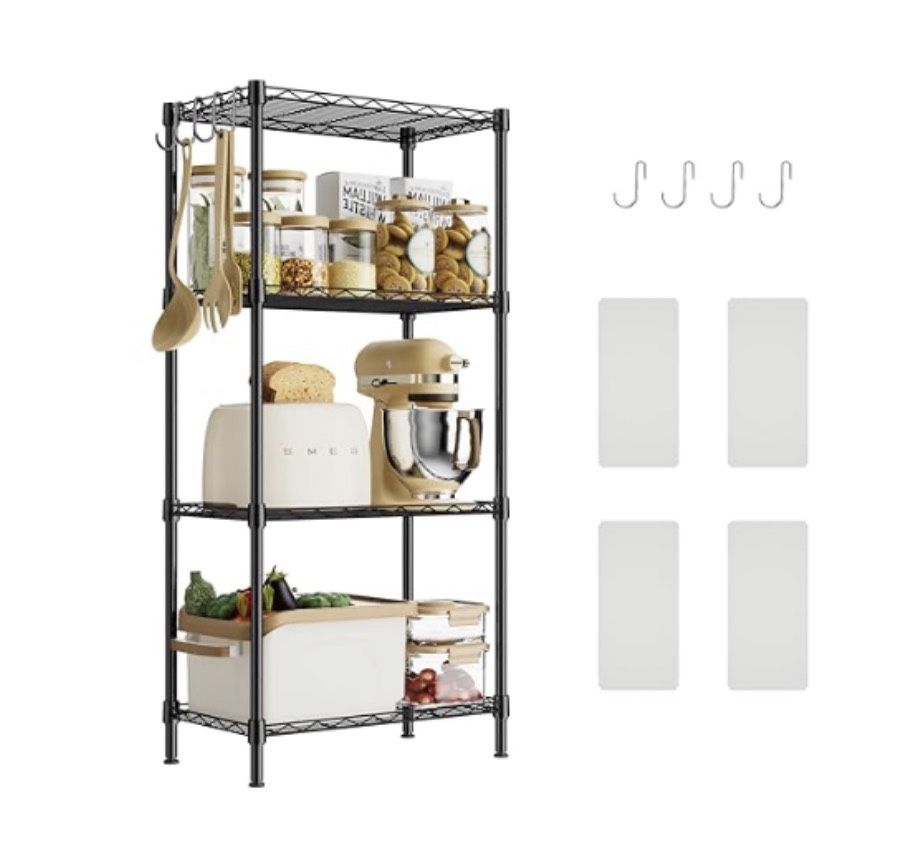 4-Tire Heavy Duty Metal Wire Shelving Storage Rack