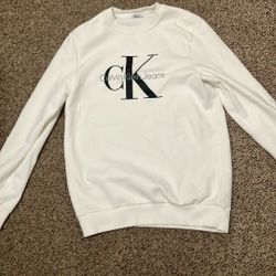 calvin klein white sweater