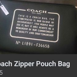 Coach Zipper Pouch Bag