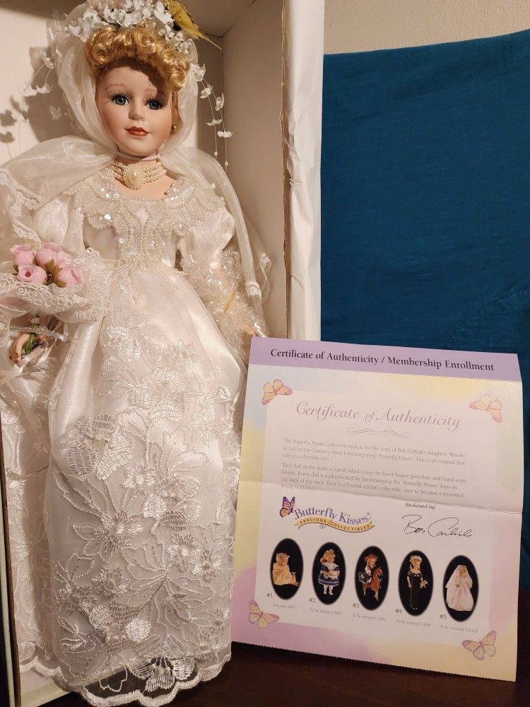 Porcelain Butterfly Kisses Collectors Doll #5