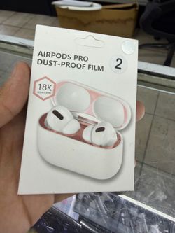 AirPods Pro 2 Dust-Proof Guard Film (18K Gold Plated Rose Gold) – Brand New