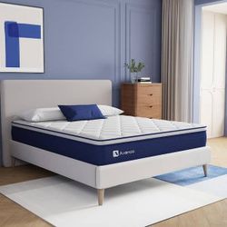 New🔹️12" Queen Size Mattress Hybrid Gel Memory Foam In The Box - Rolled compressed.