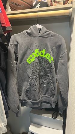 Hoodie Sp5der Wait Web Slate Grey