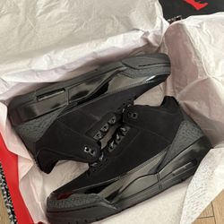 Jordan 3 Black Cat* 9 MEN*