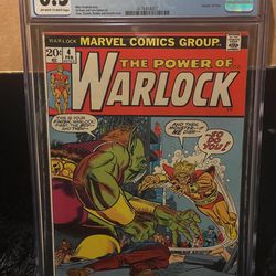 The Power of Warlock 4 CGC 6.5 White Pages 1973 Marvel Comics