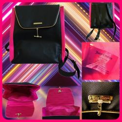 Juicy Couture Hot Pink and Black Backpack