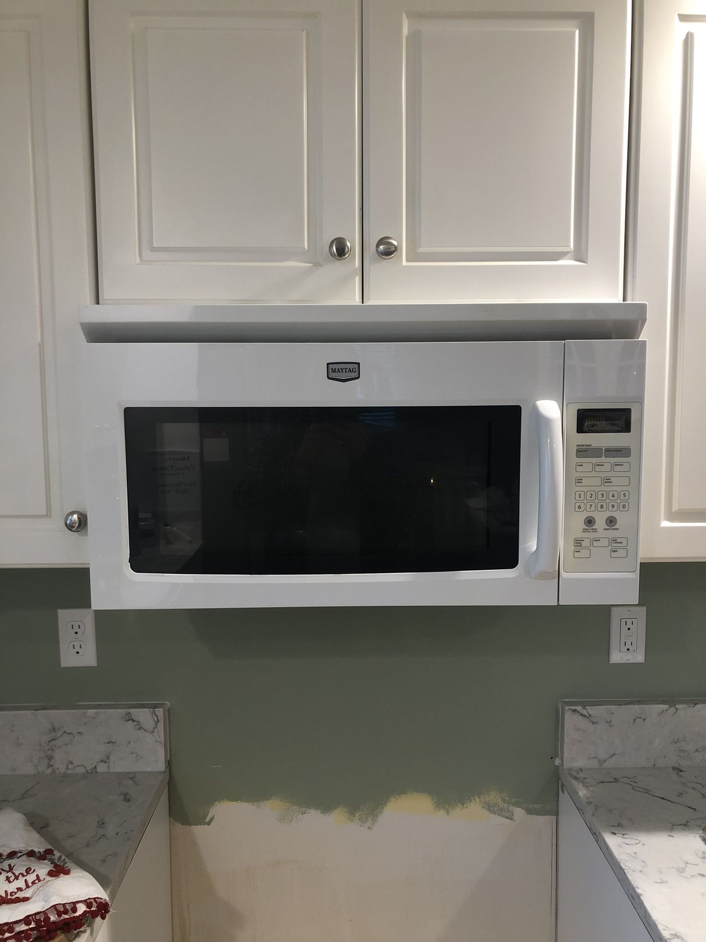 1.Maytag Over  the Range Microwave with Stainless Steel Cavity in White