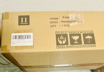 NEW Black Modern Chandelier - Ejerlya Pendant Light - Open Box